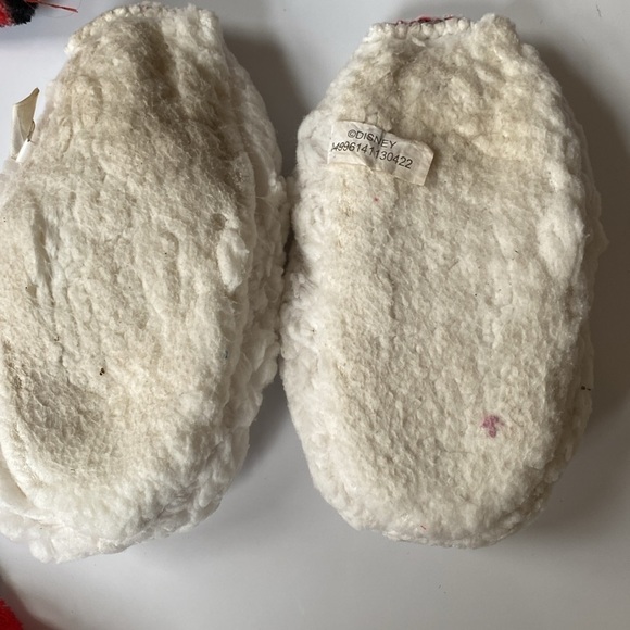 Disney Minnie Mouse fleece robe slippers plush toy toddler girl 2T-3T red - Picture 12 of 17